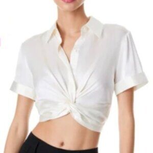 Alice + Olivia Phebe Silk Top